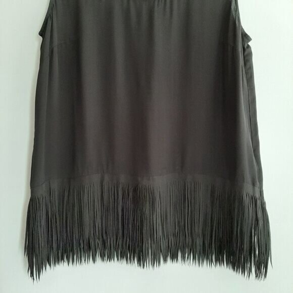 PART TWO \ Copenhagen Cobyl Fringe Hem Semisheer Tank Top Sz L | Eur 42 - Picture 3 of 8